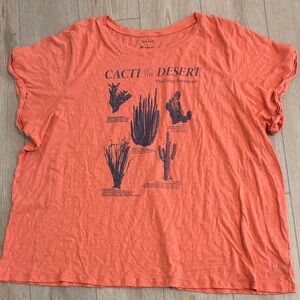 Torrid Orange Cacti Graphic Tee